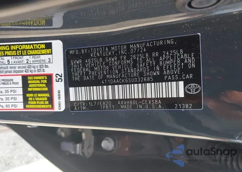 2025 Toyota Camry Se z USA, uszkodzony, nr VIN 4T1DAACK6SU032685